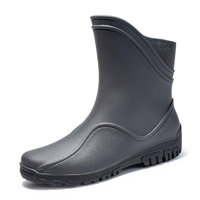 Outdoor Men's Mid-tube Waterproof Rain Boots