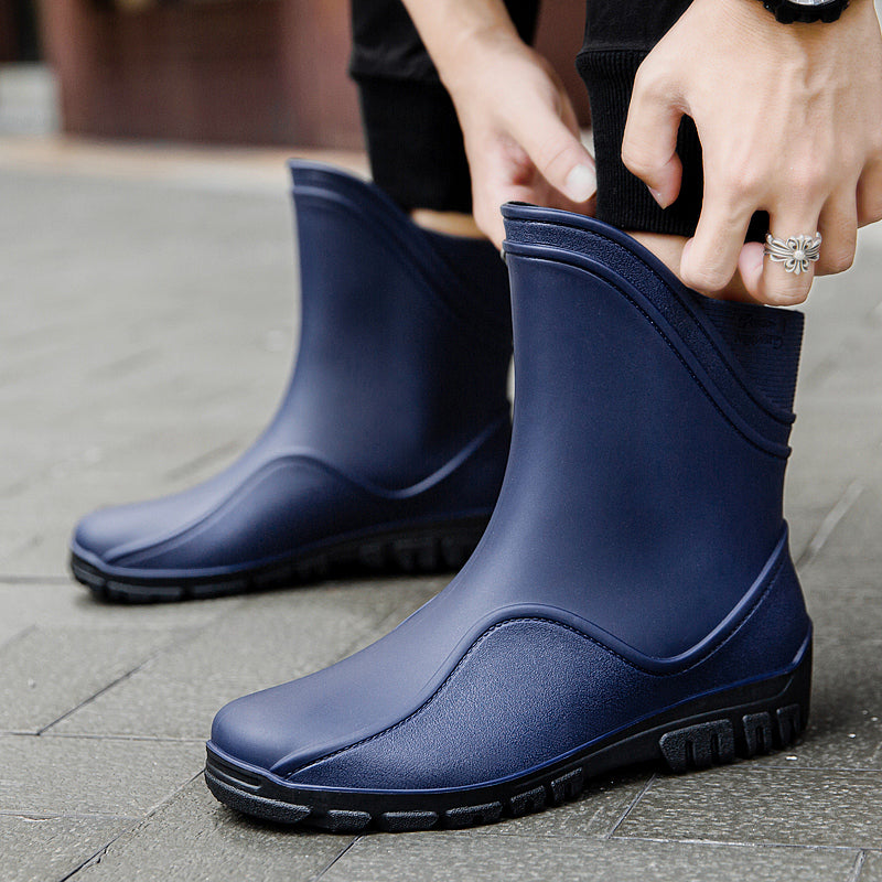 Outdoor Men's Mid-tube Waterproof Rain Boots