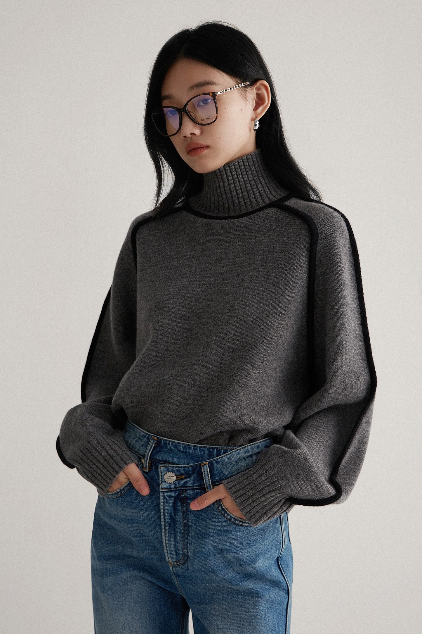 Women's Winter Thickened Turtleneck Pure Wool Sweater