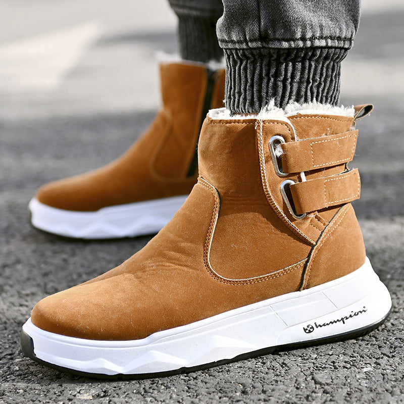 Thick-soled Snow Boots With Velvet Warm Cotton Shoes