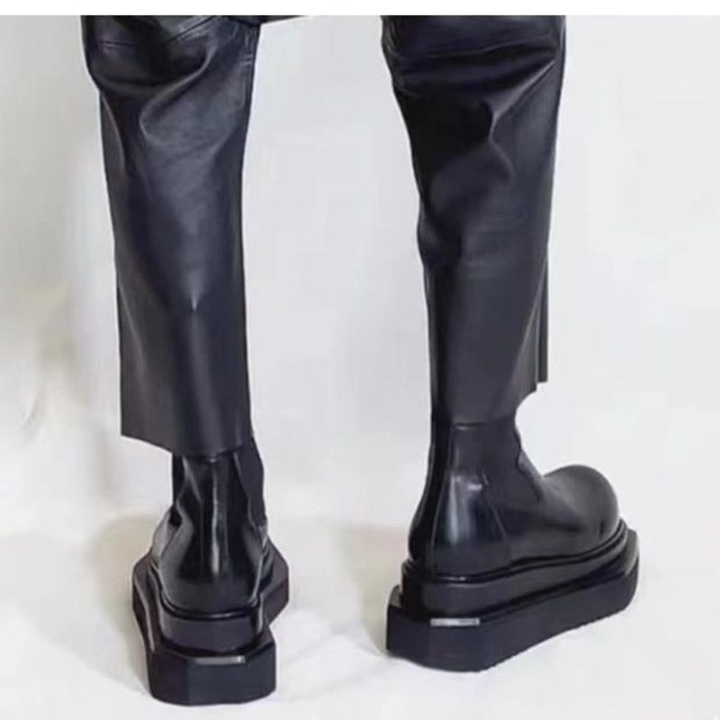 Thick Bottomed Round Head Mid Barrel Handsome Martin Boots