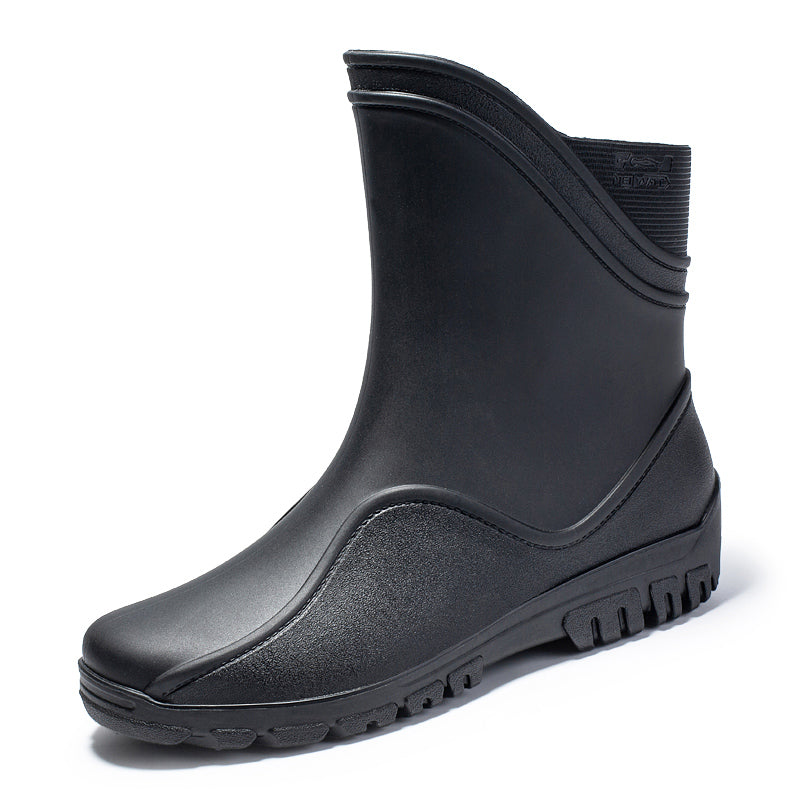 Outdoor Men's Mid-tube Waterproof Rain Boots