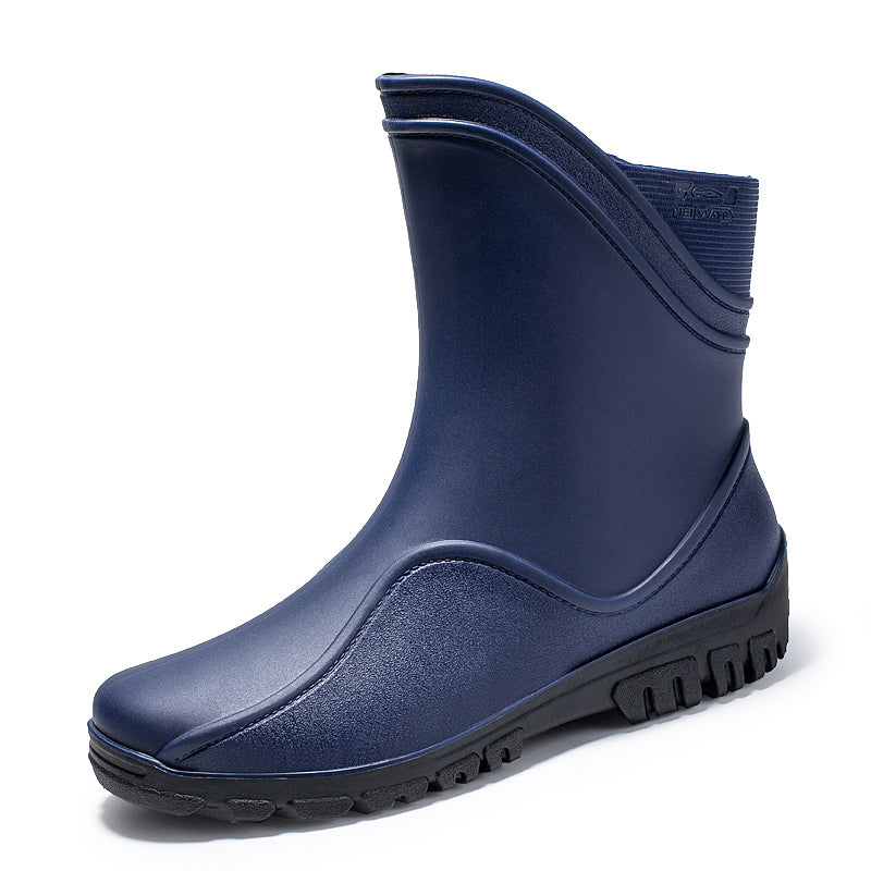 Outdoor Men's Mid-tube Waterproof Rain Boots