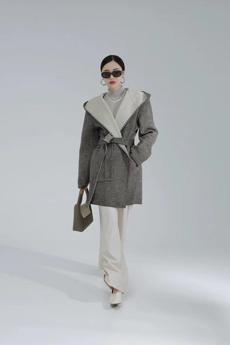 Women's Fashion Reversible Cashmere Coat