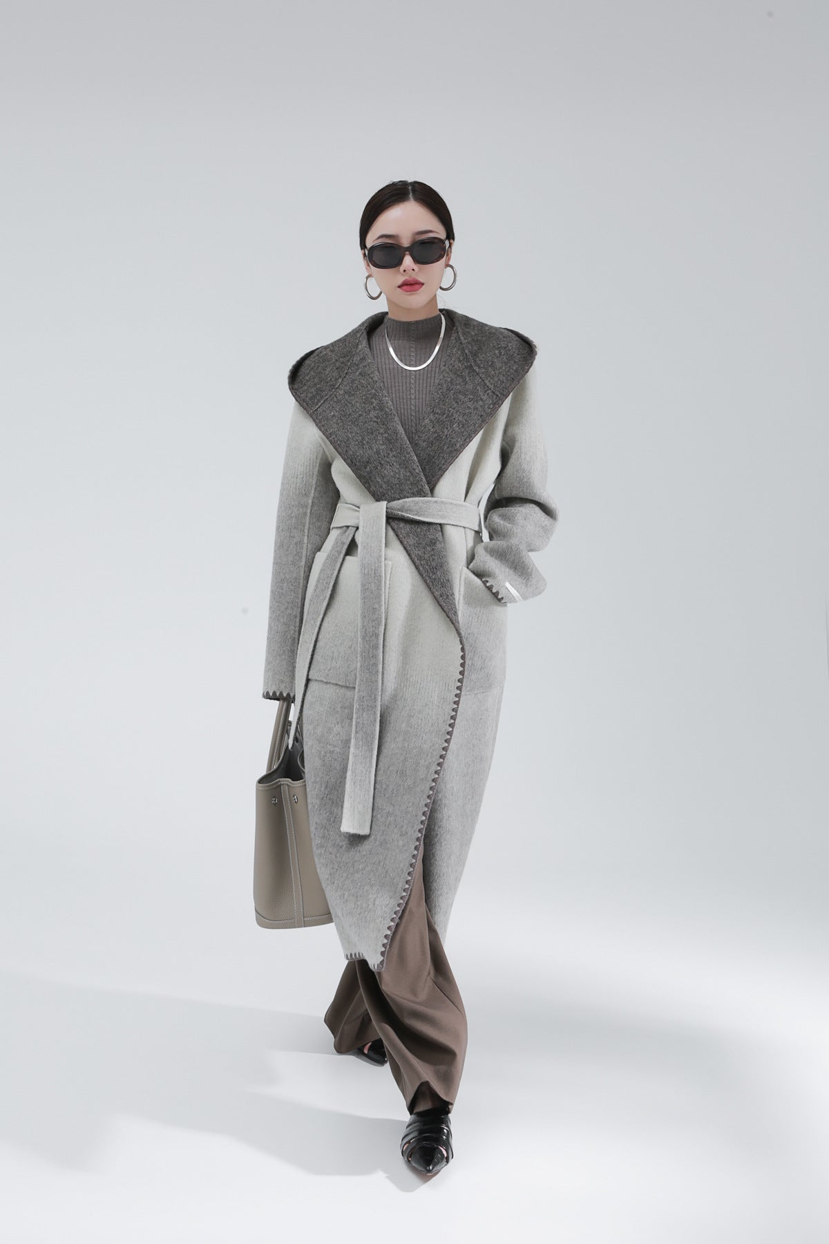 Women's Fashion Reversible Cashmere Coat