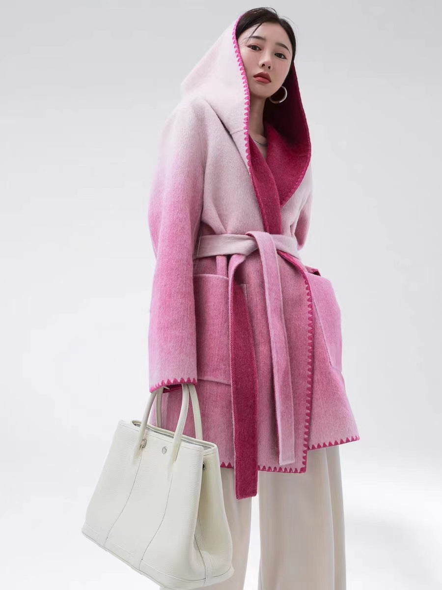 Women's Fashion Reversible Cashmere Coat