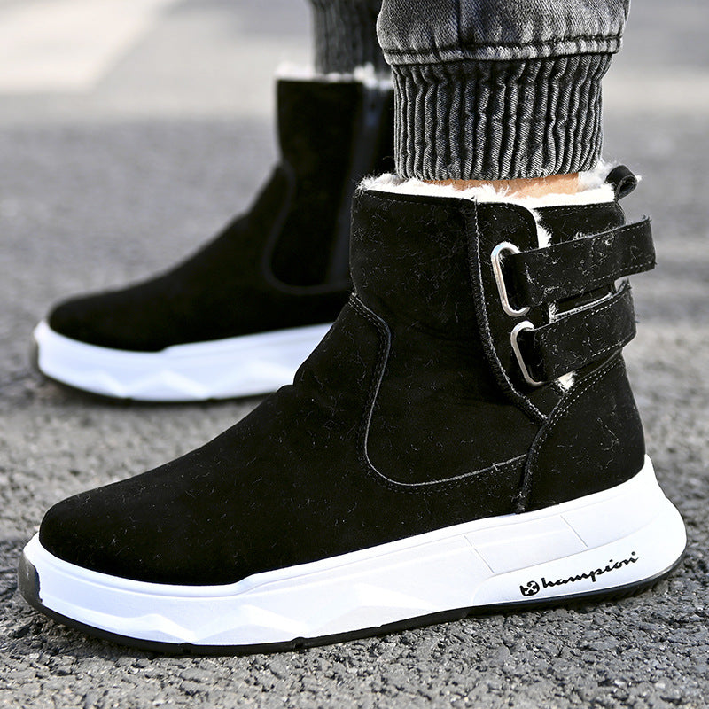 Thick-soled Snow Boots With Velvet Warm Cotton Shoes