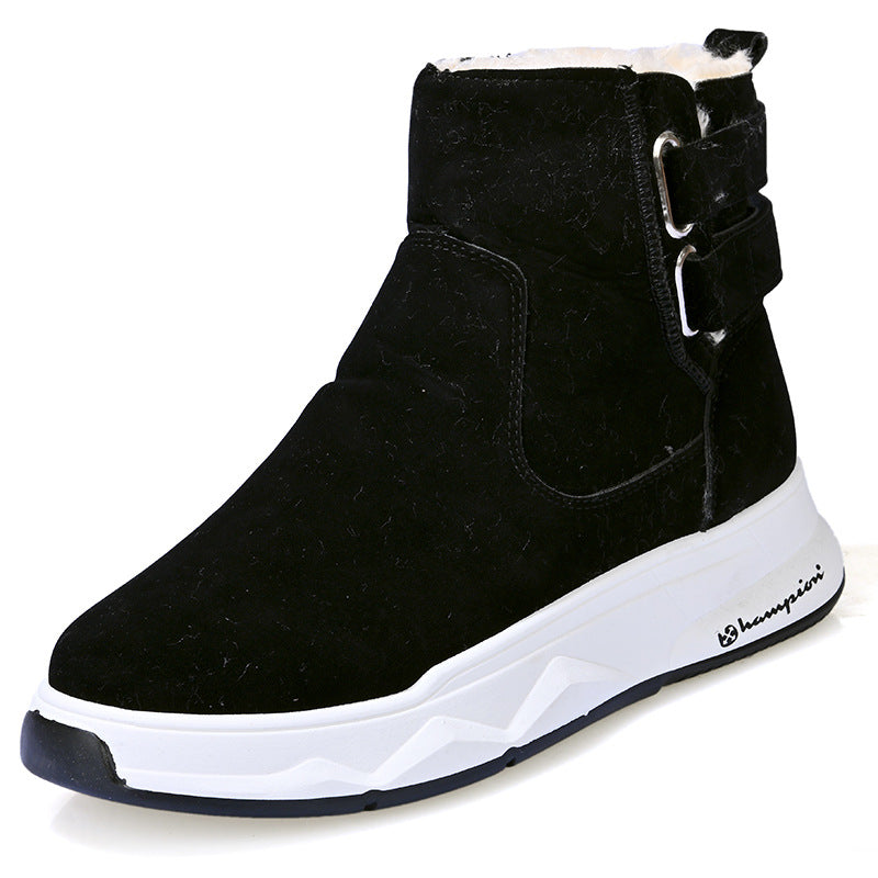 Thick-soled Snow Boots With Velvet Warm Cotton Shoes