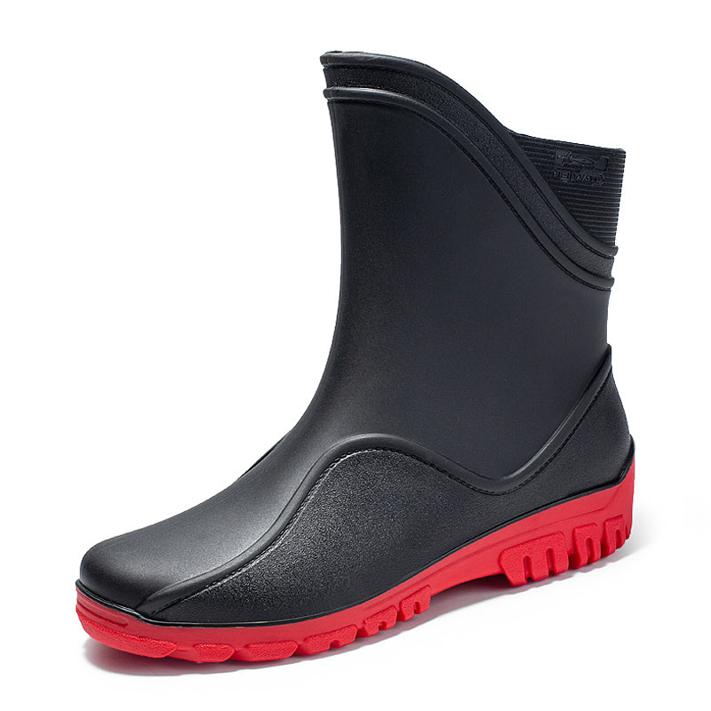 Outdoor Men's Mid-tube Waterproof Rain Boots